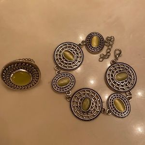 Fashion jewelry set- yellow moonstone